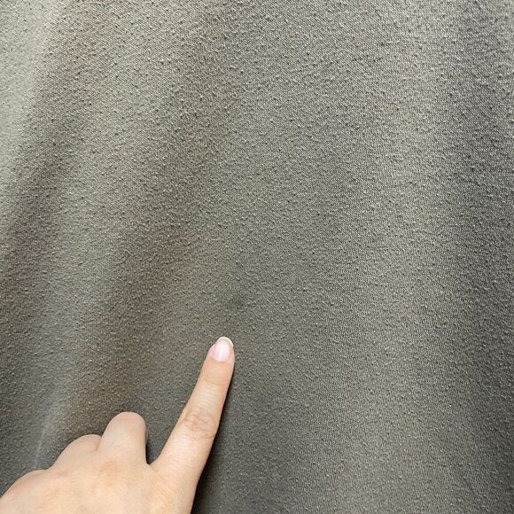 Aerie American Eagle Size XS Olive Green Oversized Cowl Neck Pullover Sweatshirt - Picture 3 of 11